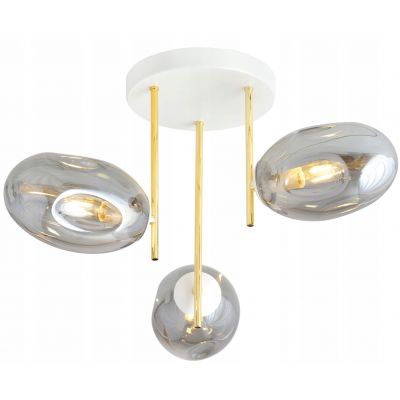 Emibig Lampa sufitowa ARGO 3 WH GRAFIT E14 10W MAX LED 1277/3 (1277/3)